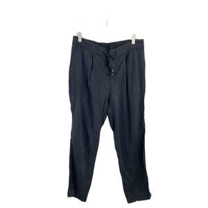 Old Navy Black Tie Waist Ankle Pants